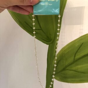 colar pedrinhas transparentes P