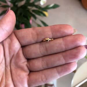 piercing fake coração