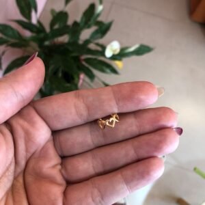 piercing fake coração vazado.
